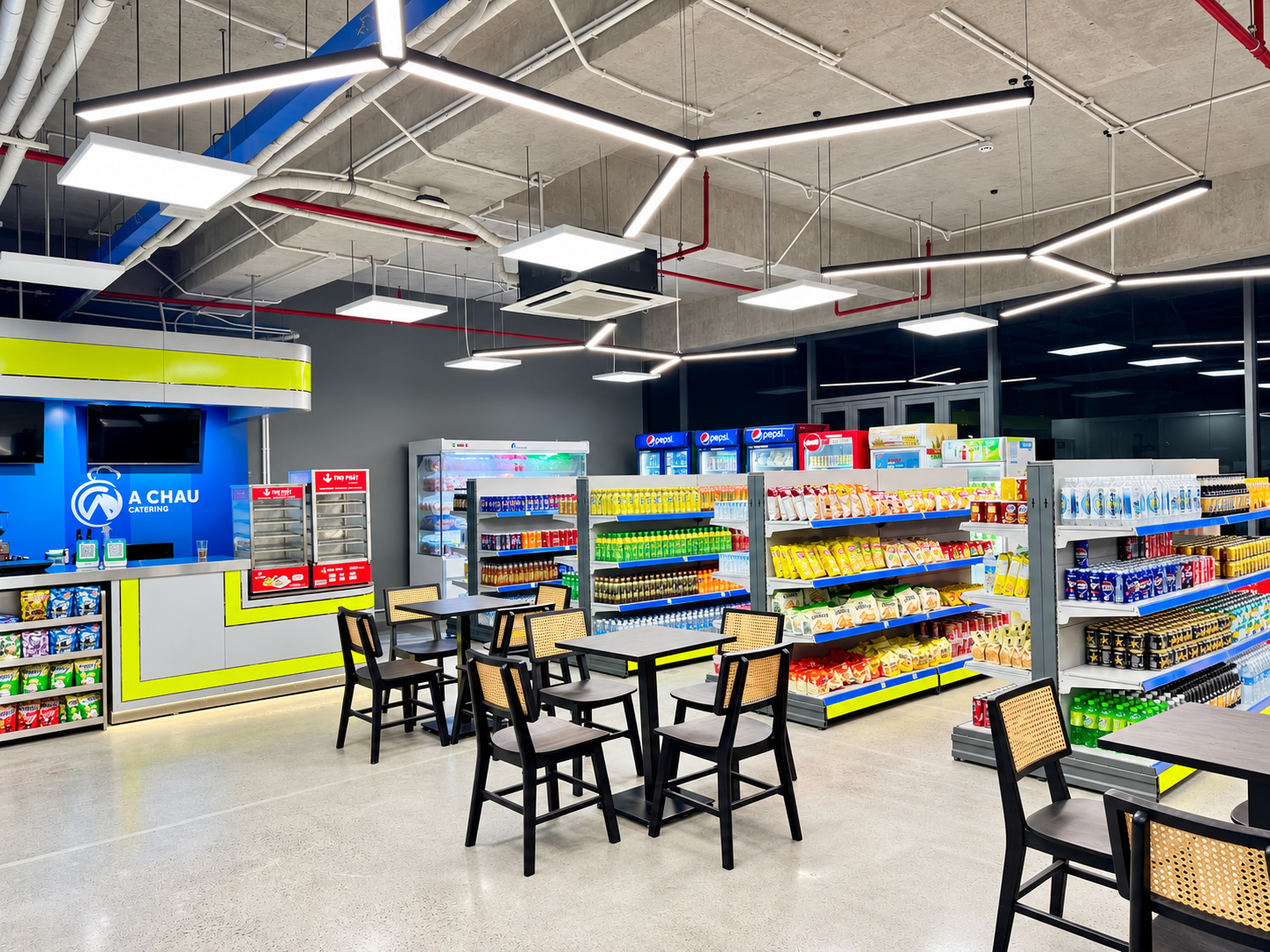 Không gian Mini Mart nội khu nhà máy Á Châu tại TTI